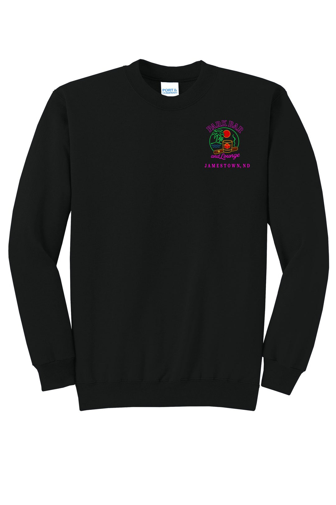 Port &amp; Company - Core Fleece Crewneck Sweatshirt. PC78 — Jet Black