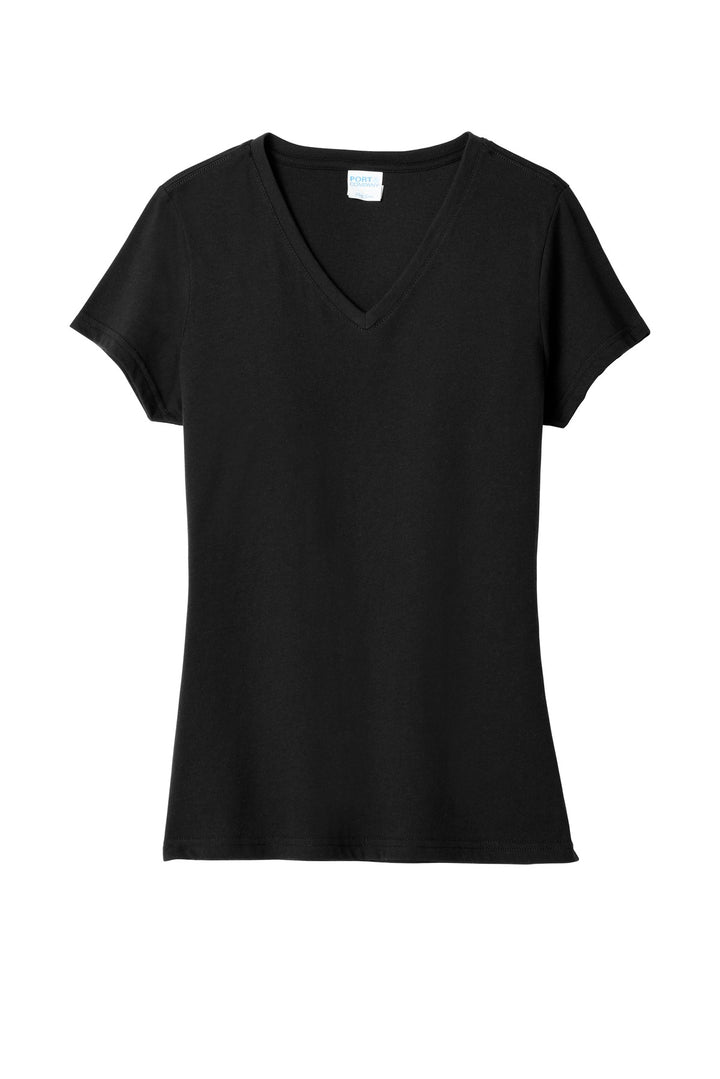 Port &amp; Company V-Neck Tee. LPC455V BACK AND SLEEVES ONLY