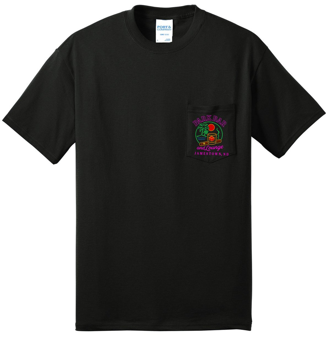 Port &amp; Company - Core Blend Pocket Tee. PC55P — Jet Black