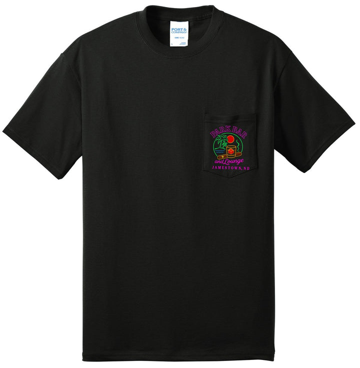 Port &amp; Company - Core Blend Pocket Tee. PC55P — Jet Black