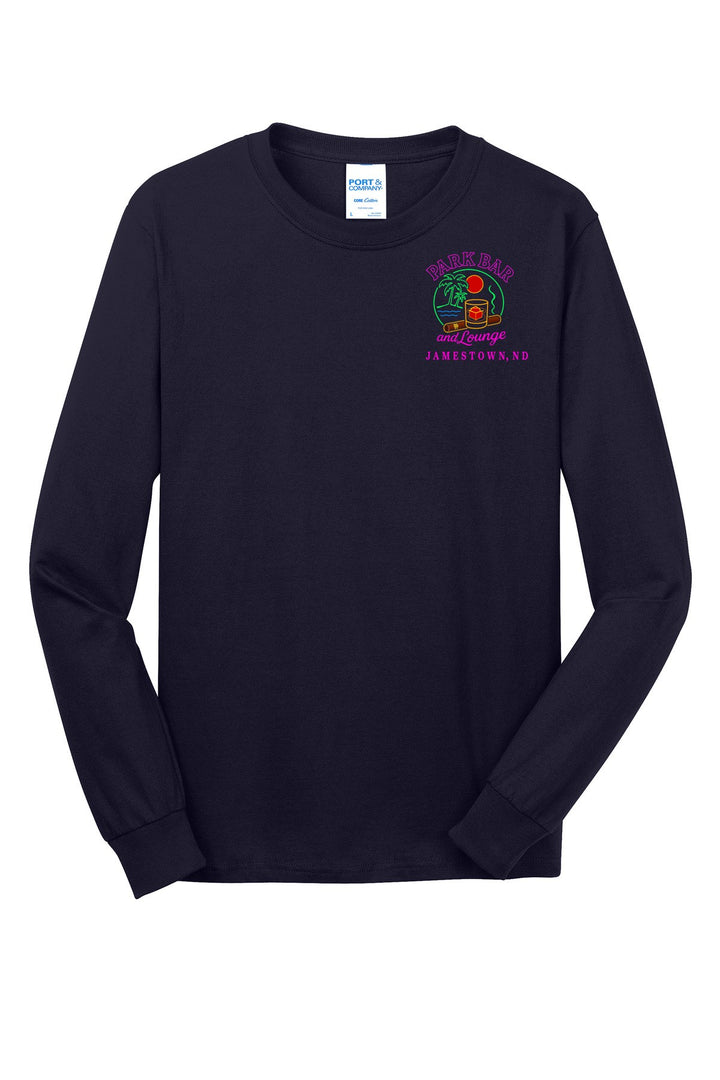 Port &amp; Company - Long Sleeve Core Cotton Tee. PC54LS — True Navy