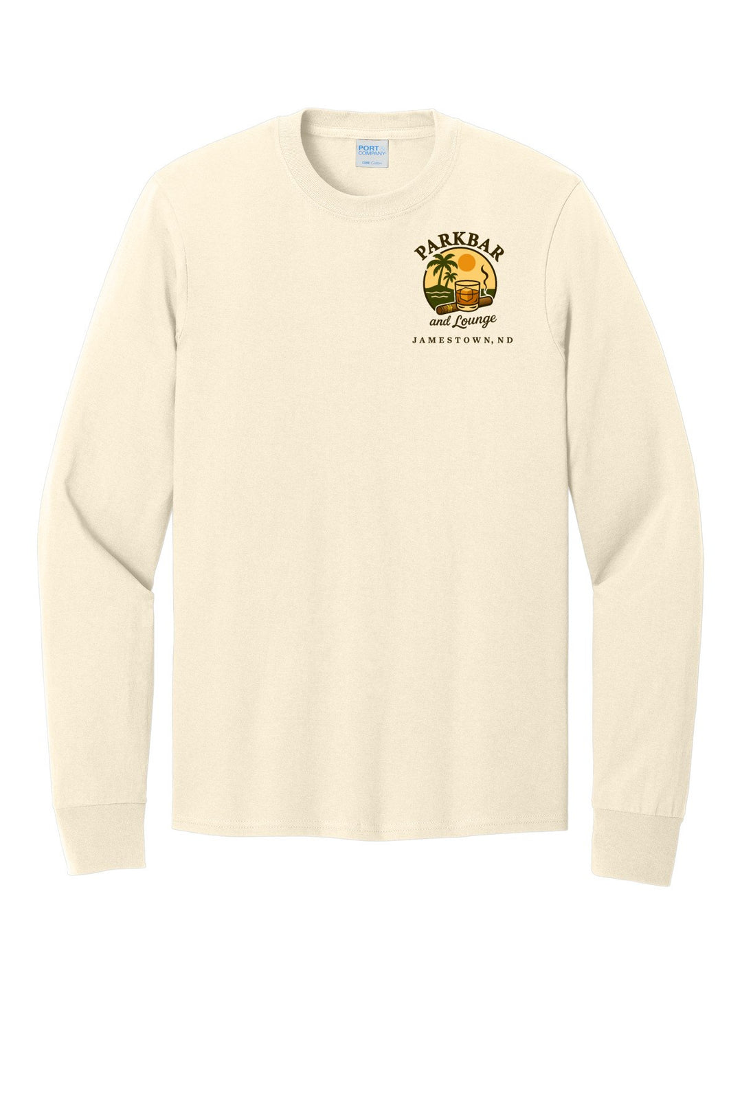 Port &amp; Company - Long Sleeve Core Cotton Tee. PC54LS — Natural