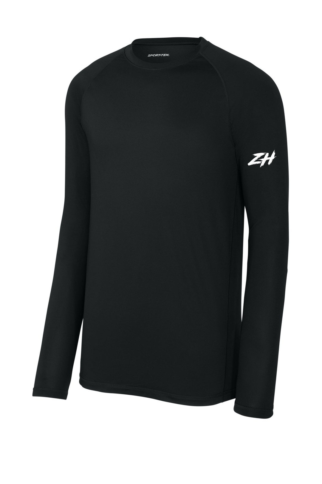 Sport-Tek PosiCharge Compression Long Sleeve Tee ST120LS — Black