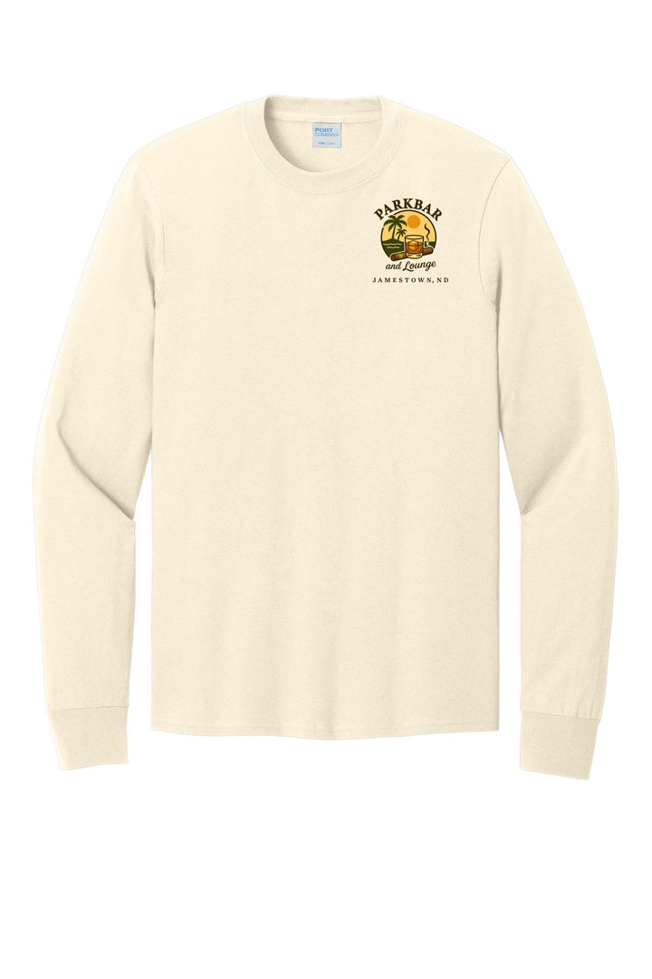 Port &amp; Company - Long Sleeve Core Cotton Tee. PC54LS — Natural