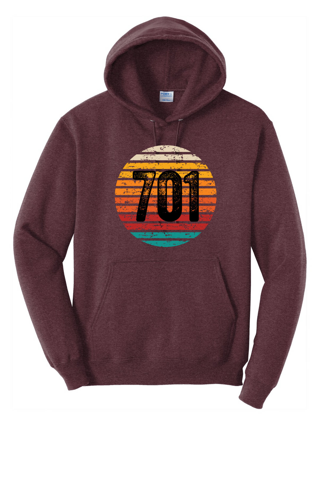 Front Design - Heather Athletic Maroon