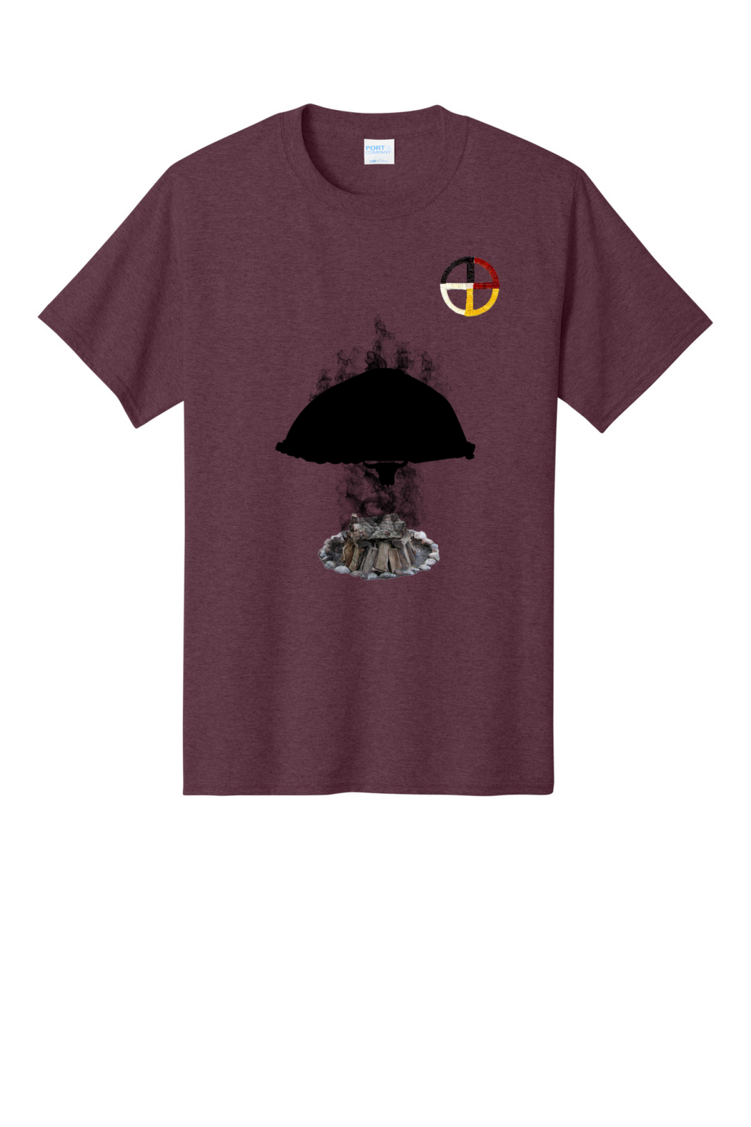 Front Design - Heather Athletic Maroon