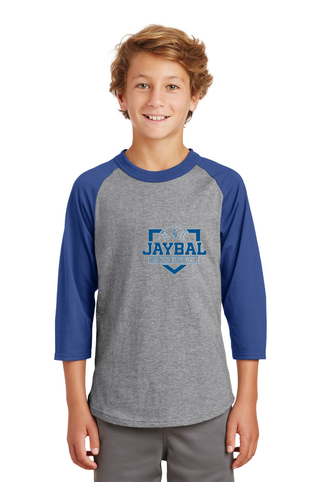 Front Design - Heather Grey/ Royal