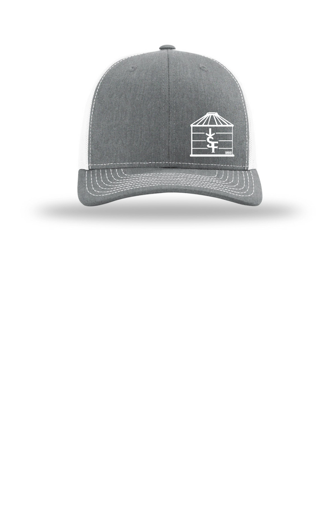 Front Design - Heather Grey/ White