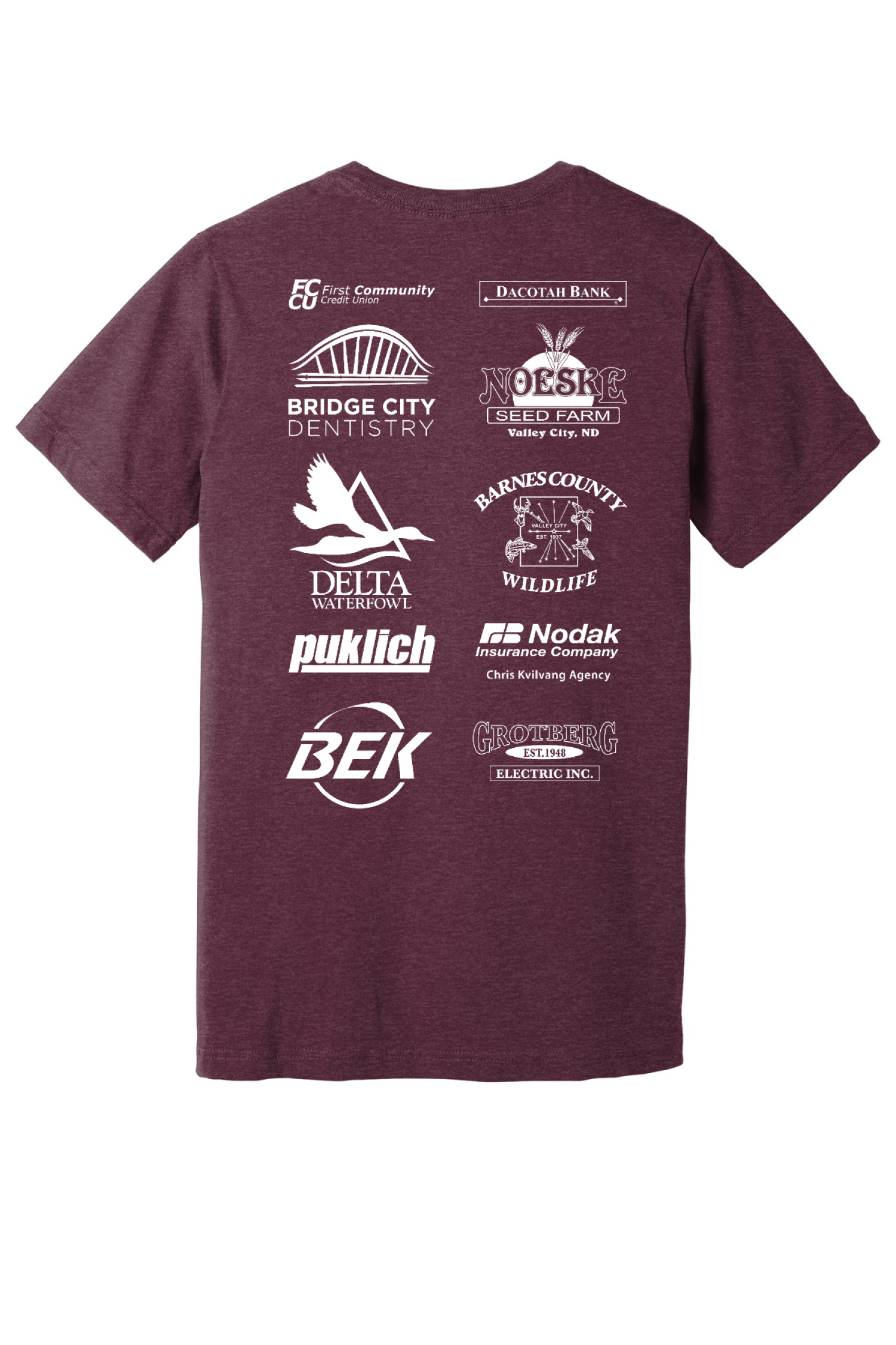 Back Design - Heather Maroon