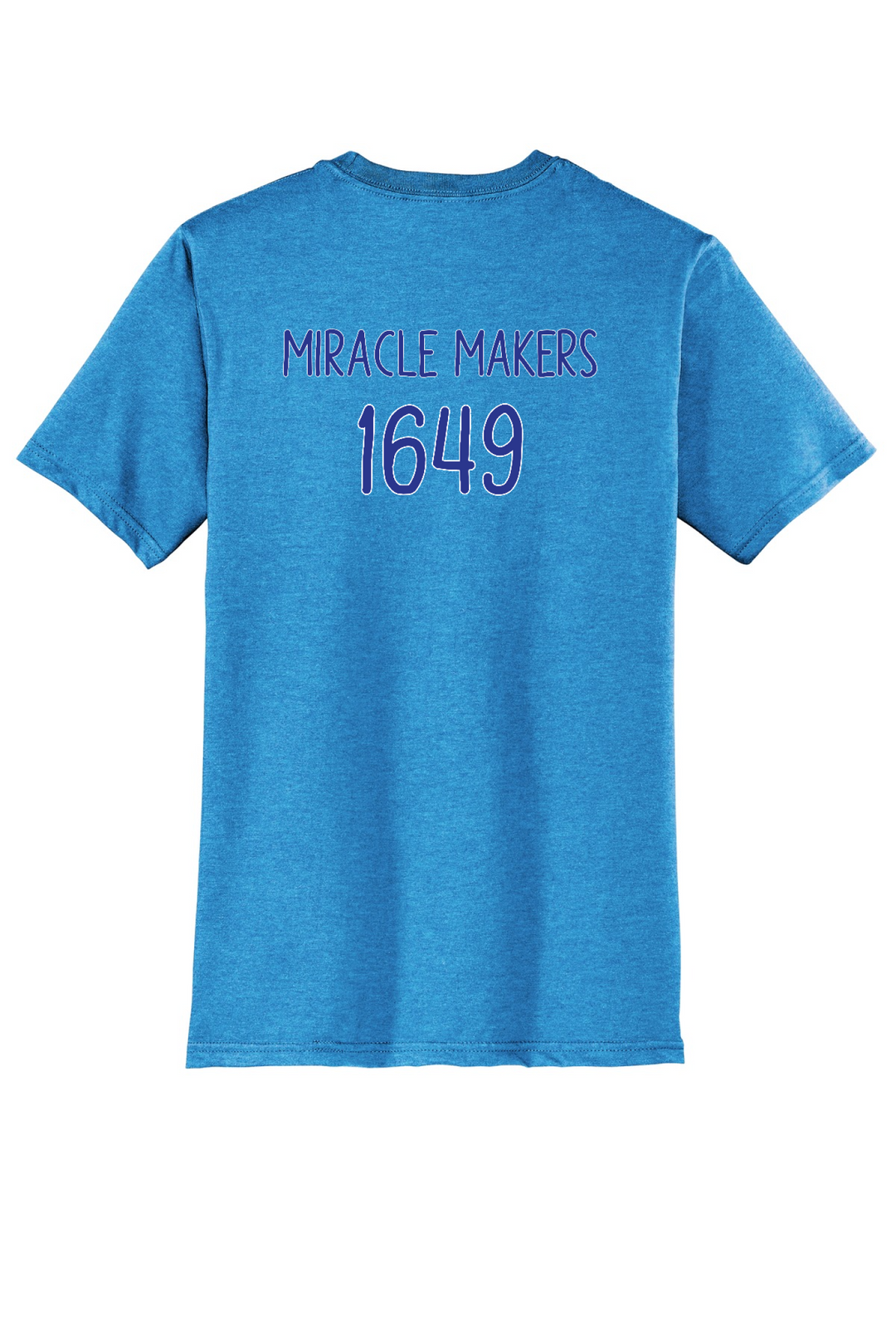 Back Design - Heathered Bright Turquoise