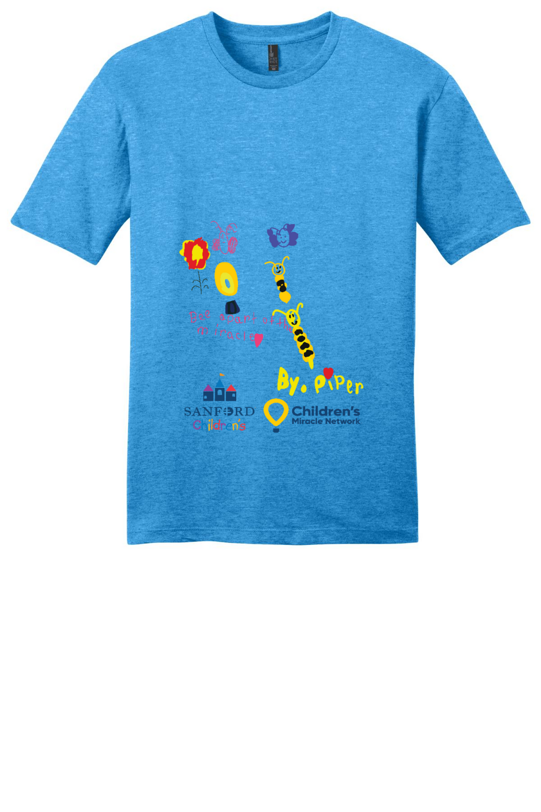 Front Design - Heathered Bright Turquoise