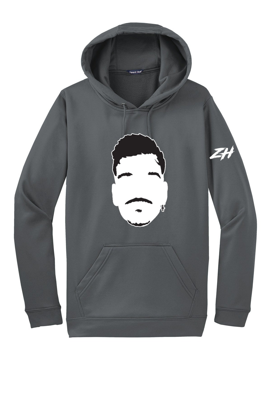 Sport-Tek Sport-Wick Fleece Hooded Pullover. F244 — Dark Smoke Grey