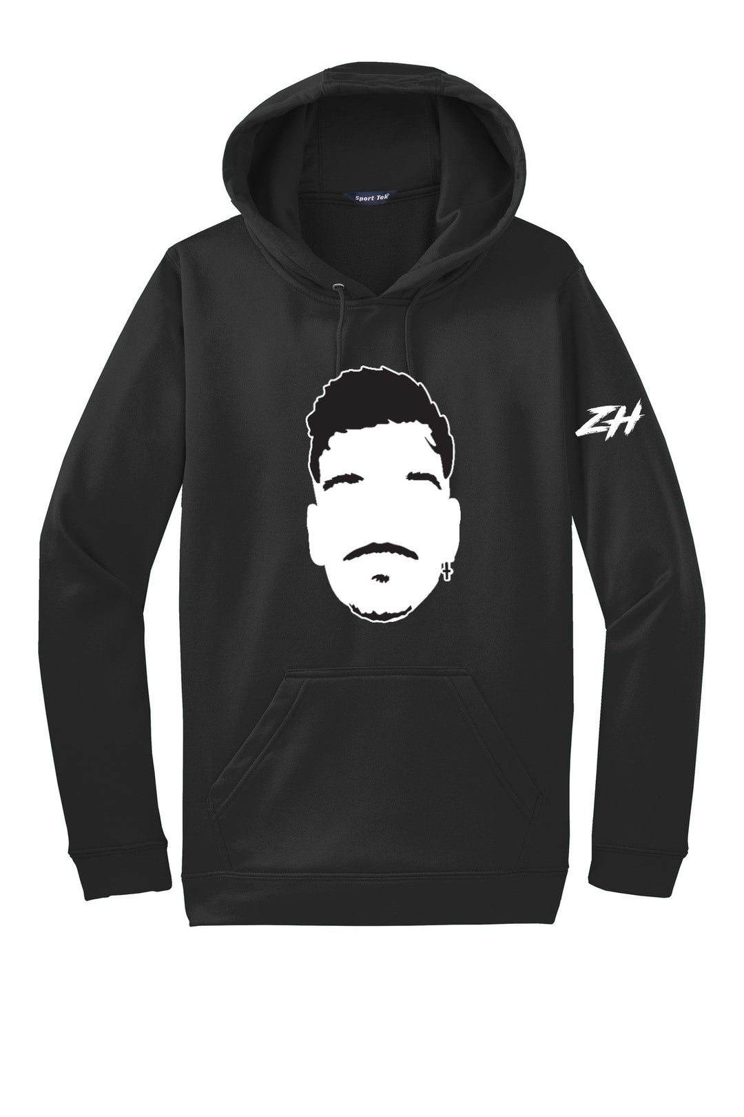 Sport-Tek Sport-Wick Fleece Hooded Pullover. F244 — Black