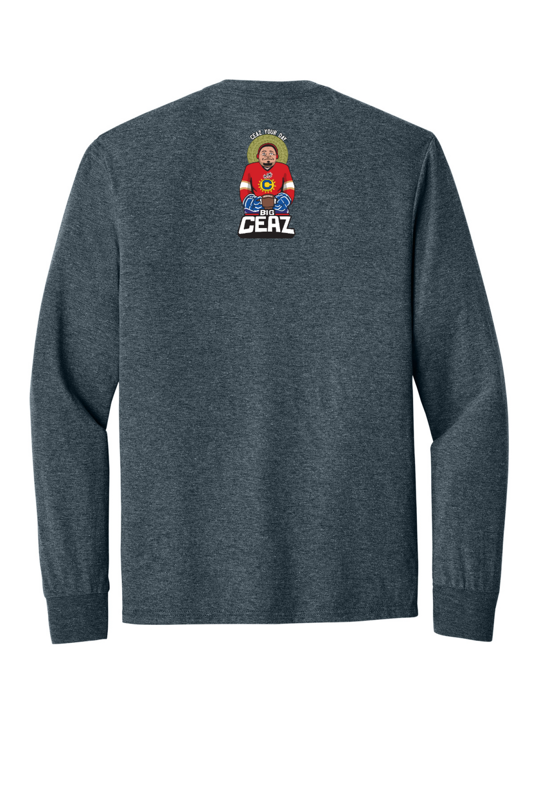 District Perfect Tri Long Sleeve Tee Navy and Red . DM132