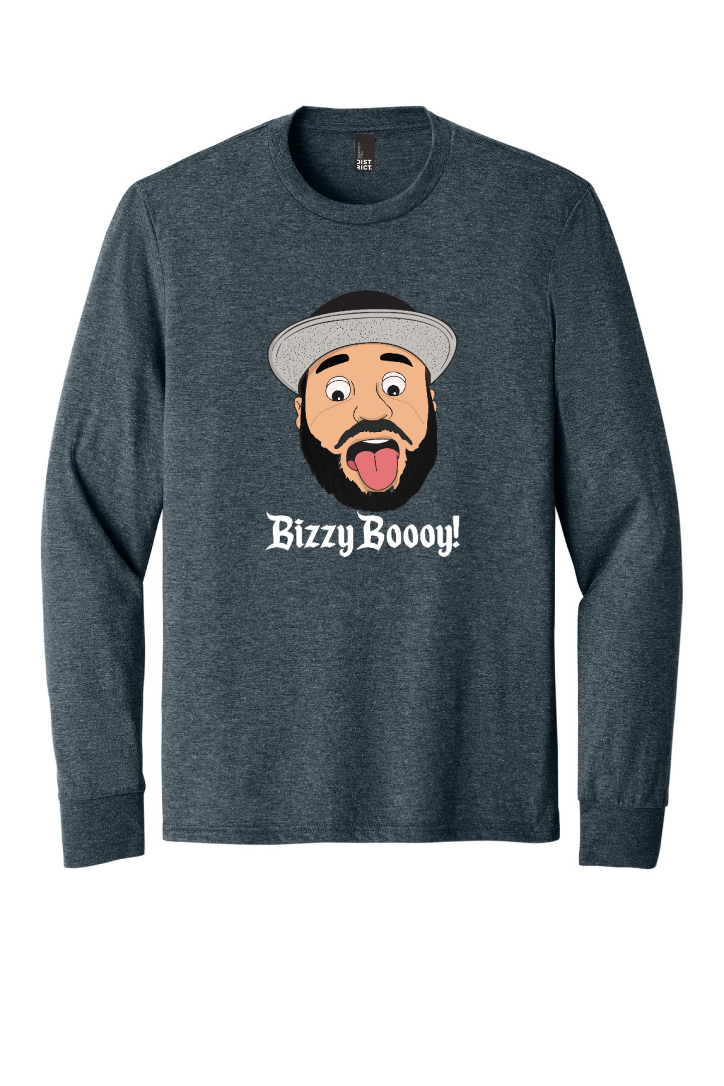 District Perfect Tri Long Sleeve Tee Navy and Red . DM132