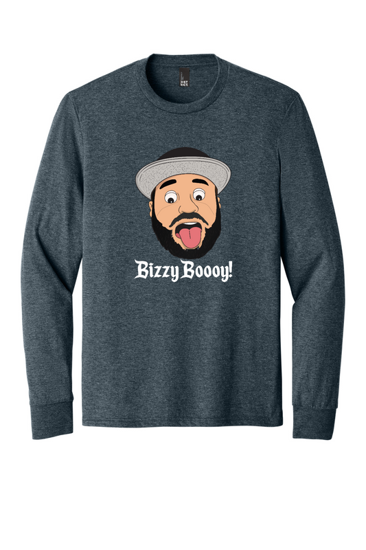 District Perfect Tri Long Sleeve Tee Navy and Red . DM132