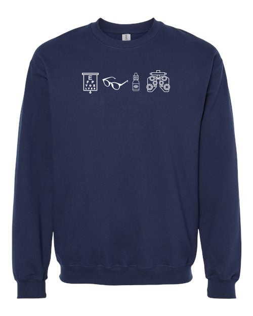 4 Optical Gildan Softstyle Crewneck Sweatshirt SF000
