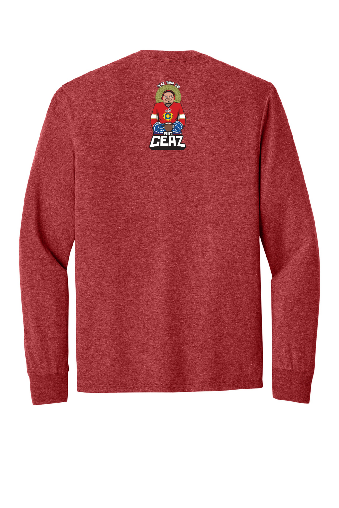 District Perfect Tri Long Sleeve Tee Navy and Red . DM132