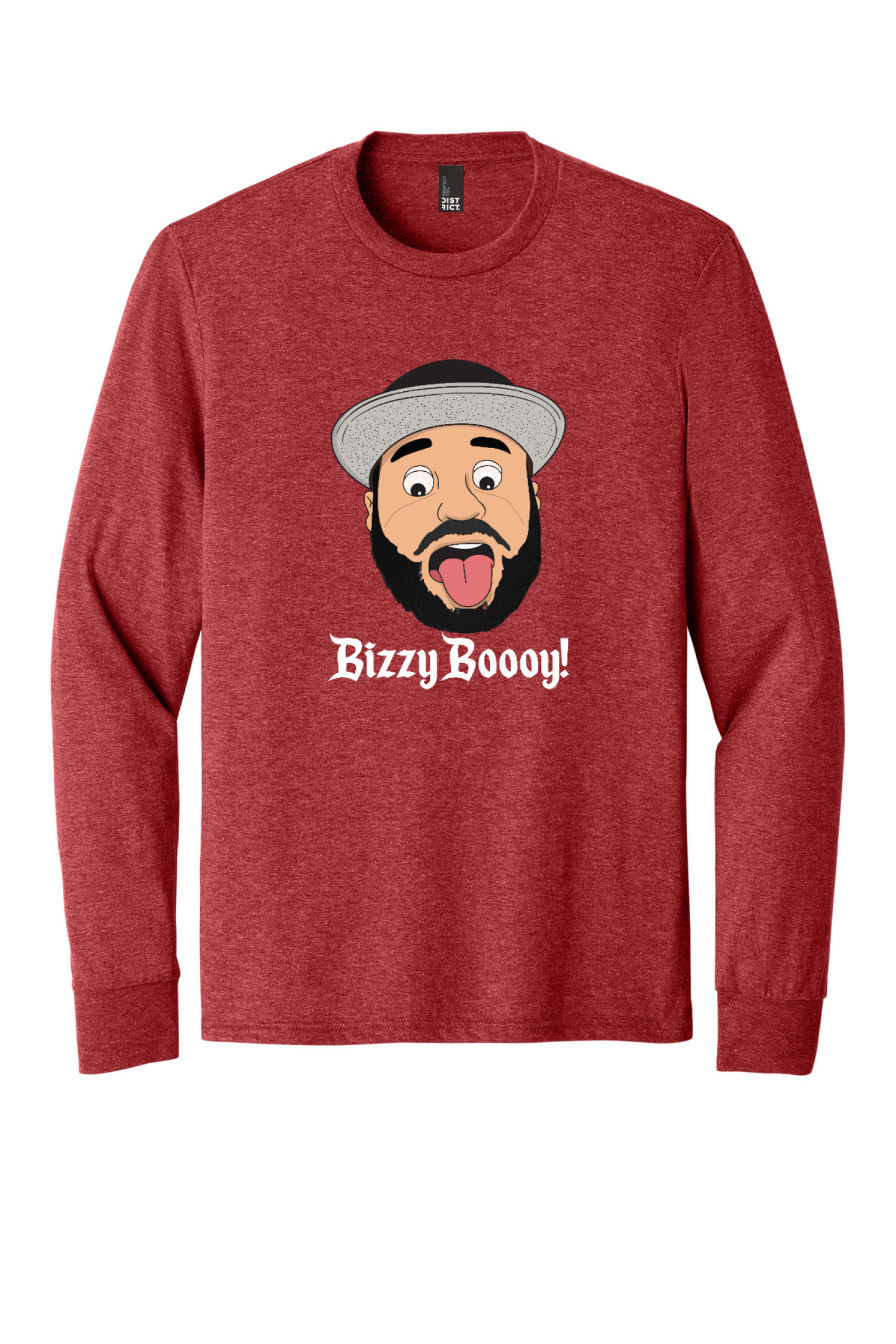 District Perfect Tri Long Sleeve Tee Navy and Red . DM132