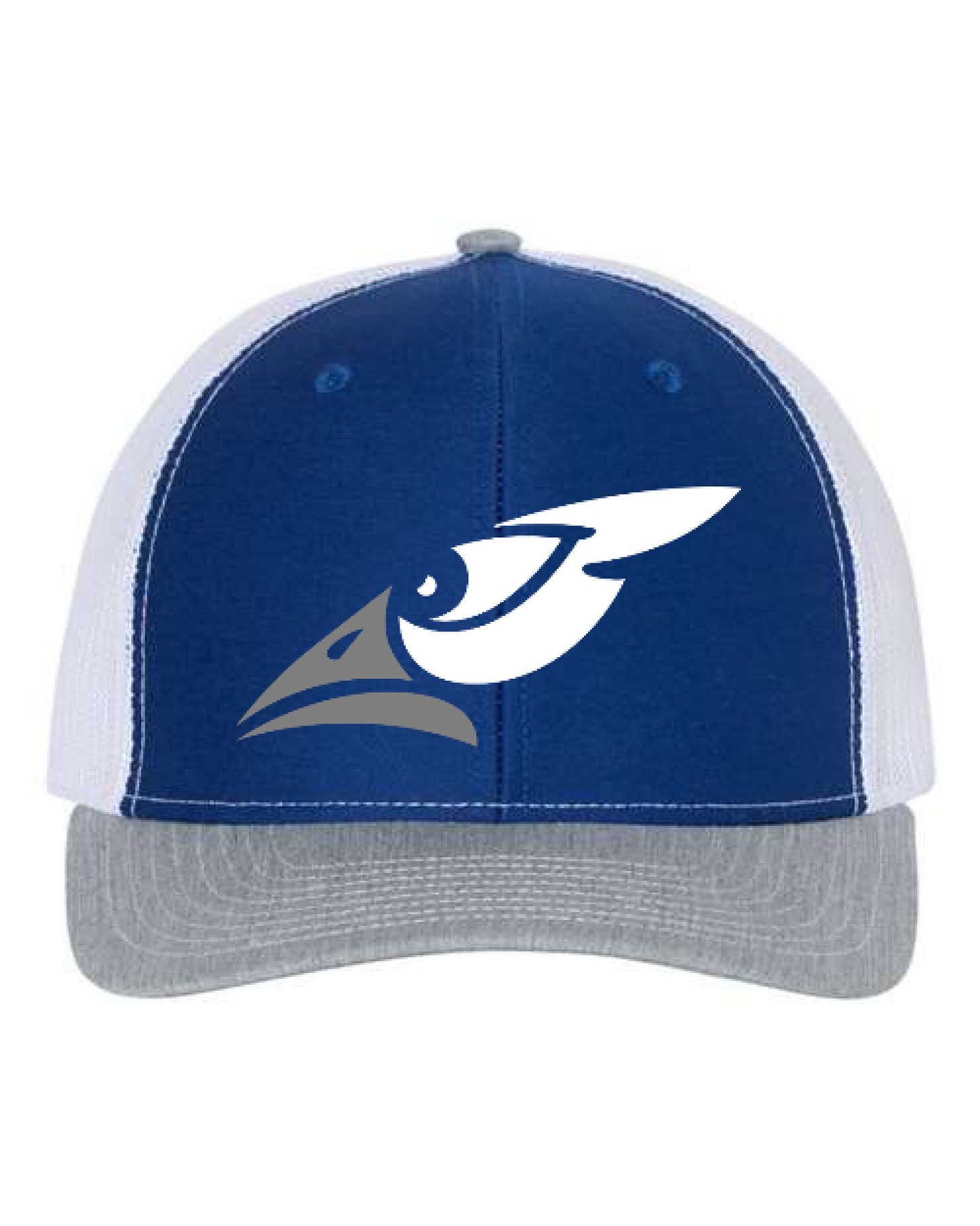 Front Design - Royal/ White/ Heather Grey