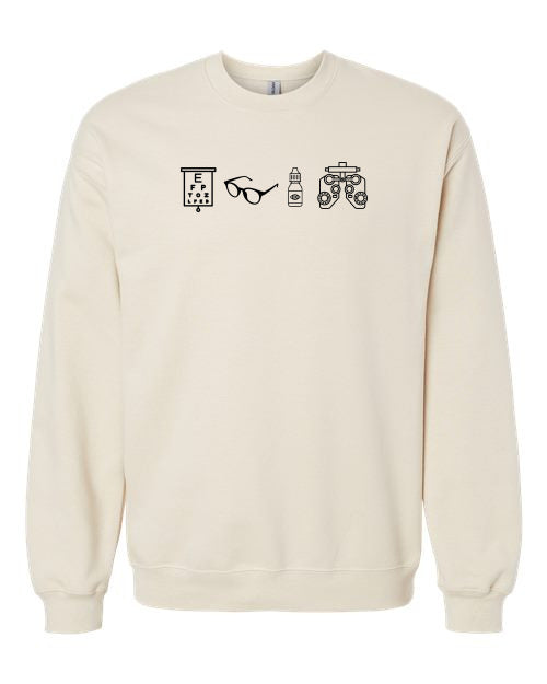 4 Optical Gildan Softstyle Crewneck Sweatshirt SF000