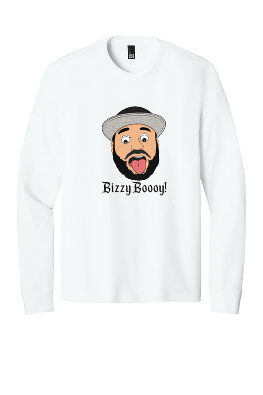 Bizzy Boooy! White Long Sleeve Tee . DM132